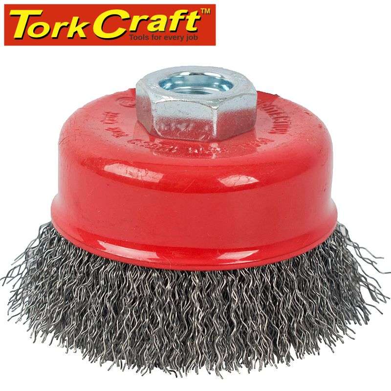 Tork Craft Wire Cup Brush Crimped Plain 100Mmxm14 Bulk - DEFAULT TITLE