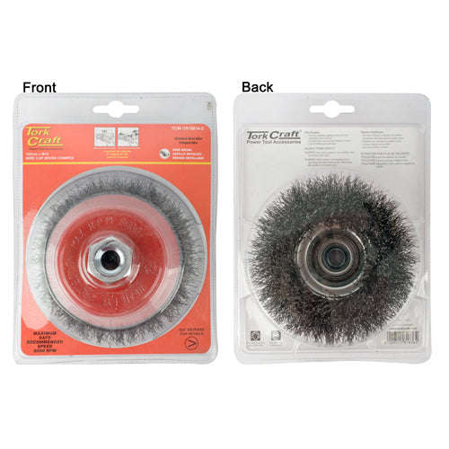 Tork Craft Wire Cup Brush Crimped Plain 100Mmxm14 Blister -