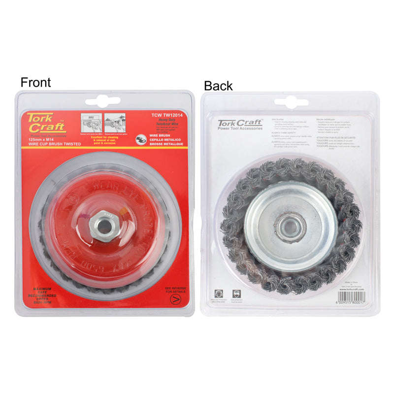 Tork Craft Wire Cup Brush Twisted 125Mmxm14 Blister - DEFAULT TITLE