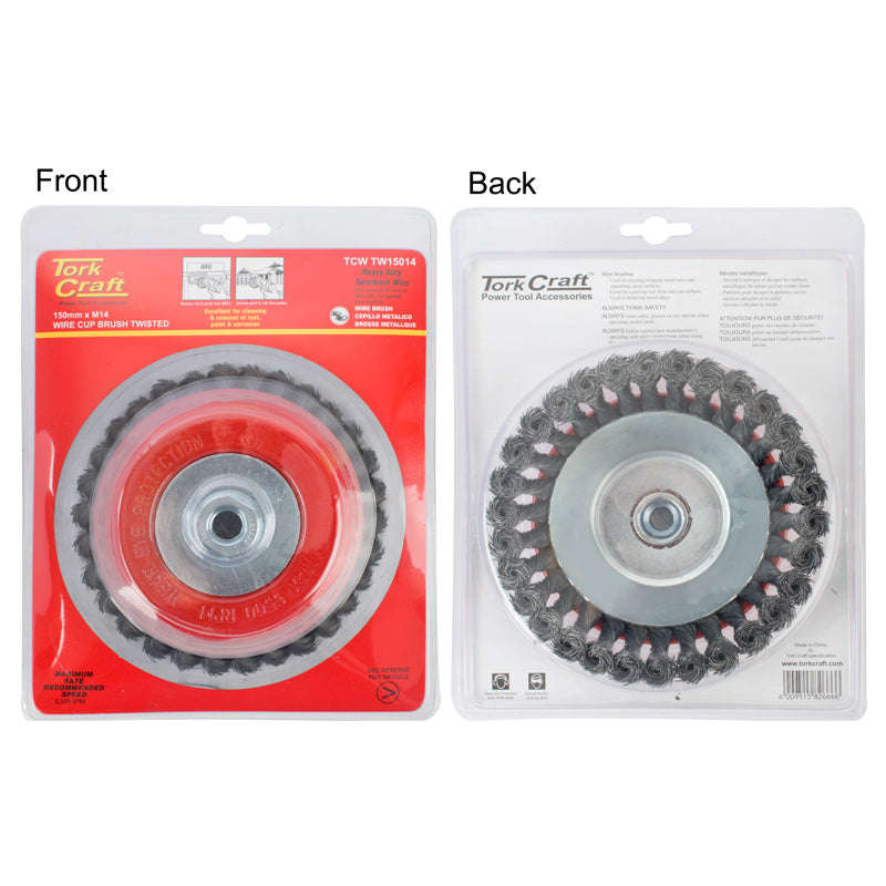 Tork Craft Wire Cup Brush Twisted 150Mmxm14 Blister - DEFAULT TITLE