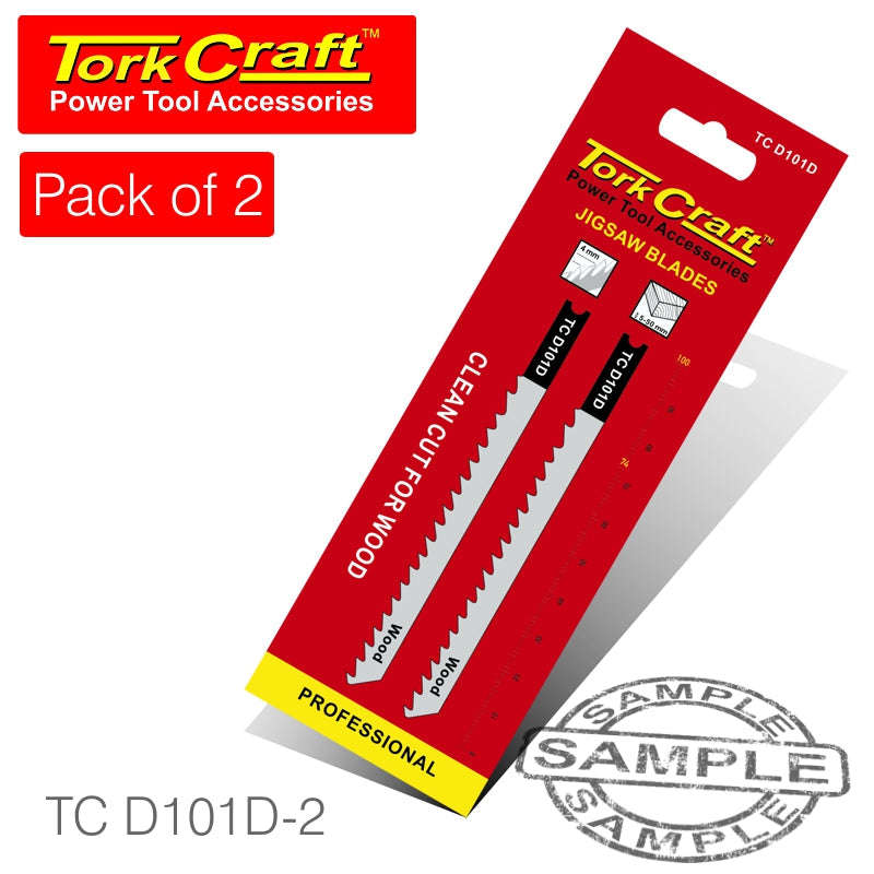 Tork Craft U-Shank Jigsaw Blade 6Tpi Wood 4Mm 2Pc - DEFAULT TITLE