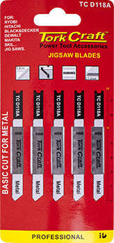 Tork Craft U-Shank Jigsaw Blade 21Tpi Metal 1.2Mm 5Pc - DEFAULT TITLE