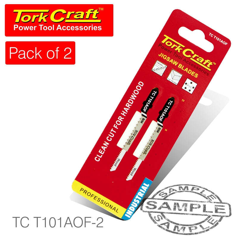 Tork Craft T-Shank Jigsaw Blade For Hardwood 1.4Mm 18Tpi 75Mm 2Pc - DEFAULT TITLE