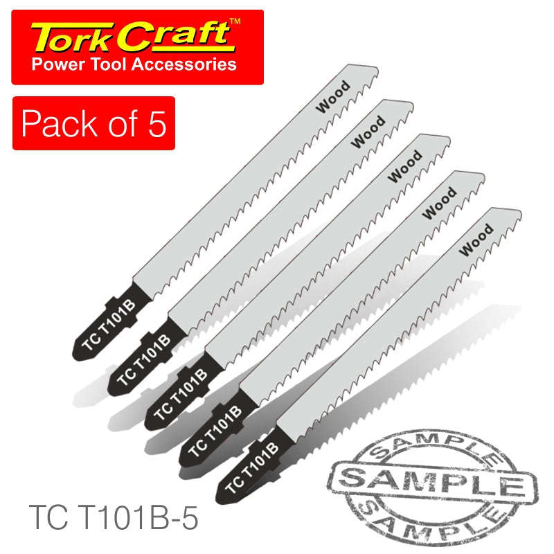Tork Craft T-Shank Jigsaw Blade For Wood 2.5Mm 10Tpi 100Mm 5Pc - DEFAULT TITLE