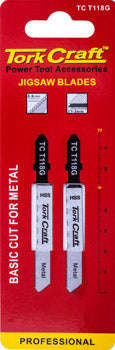 Tork Craft T-Shank Jigsaw Blade For Metal .8Mm 28Tpi 75Mm 2Pc - DEFAULT TITLE