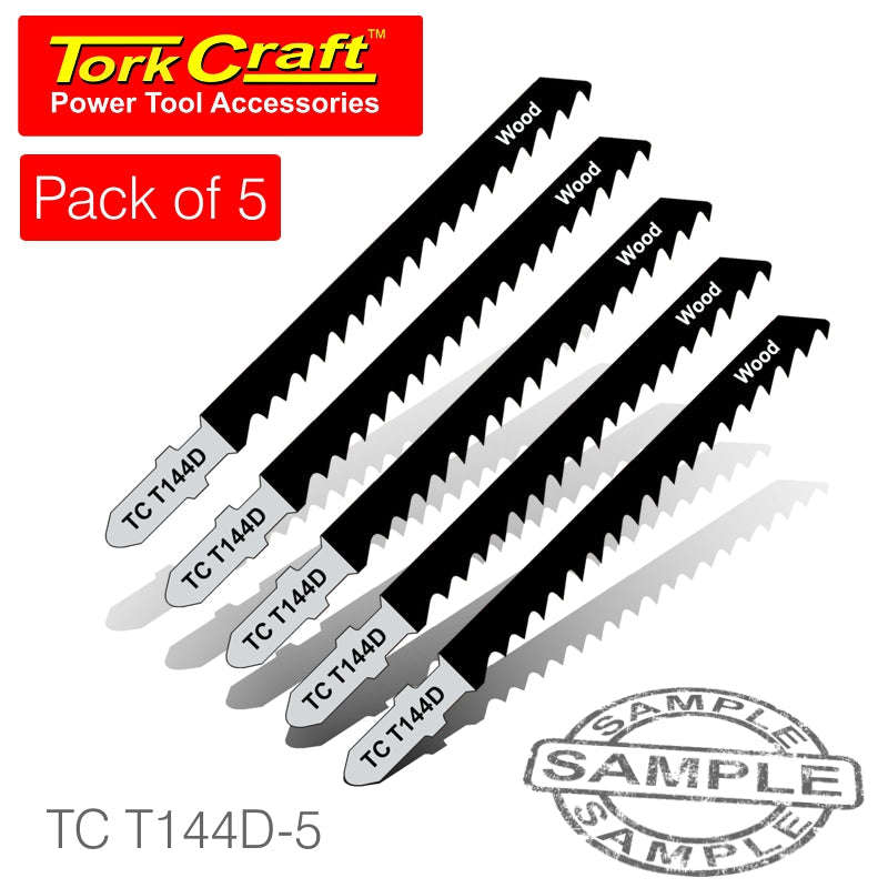 Tork Craft T-Shank Jigsaw Blade Fast Cut For Wood 4Mm 6Tpi 5Pc - DEFAULT TITLE