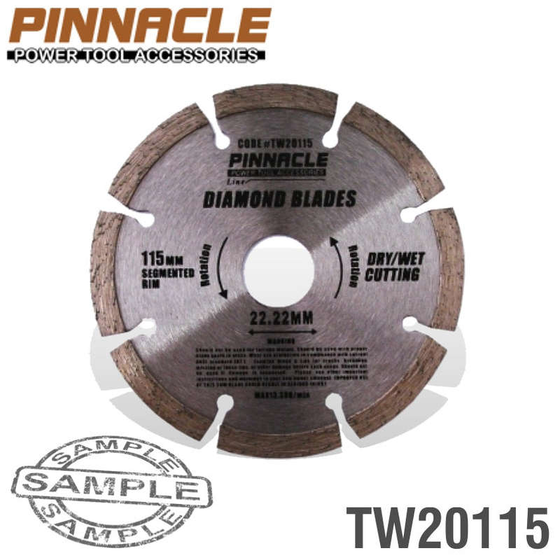 Diamond Blade Segmented 115Mm Pinnacle Brand -