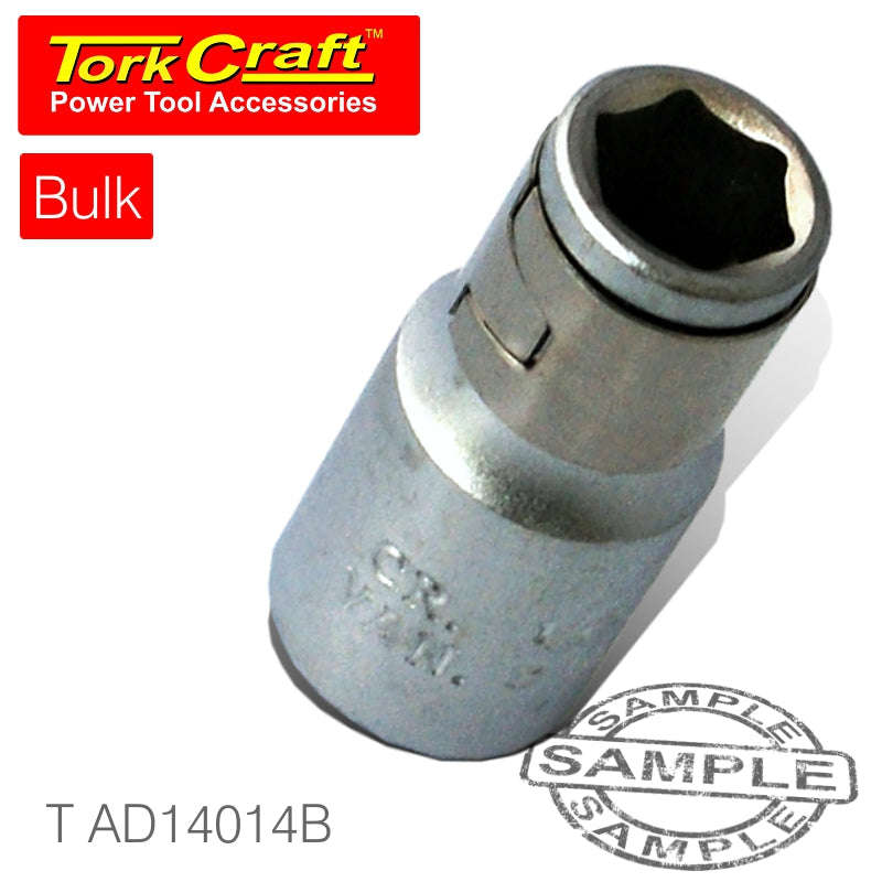 Tork Craft Socket Adaptor Coupler 1/4'F Sq X  1/4'F Hex Bulk - DEFAULT TITLE