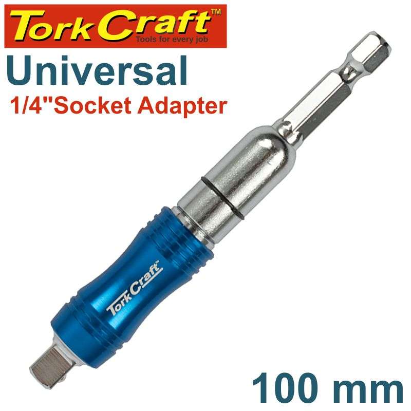 Tork Craft Universal 1/4' Socket Adapter 100Mm Carded - DEFAULT TITLE