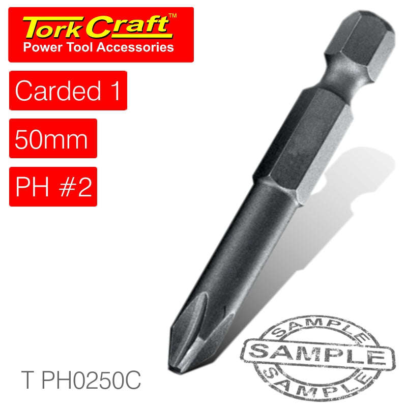 Tork Craft Phil.2 X 50Mm Power Bit 1/Card - DEFAULT TITLE