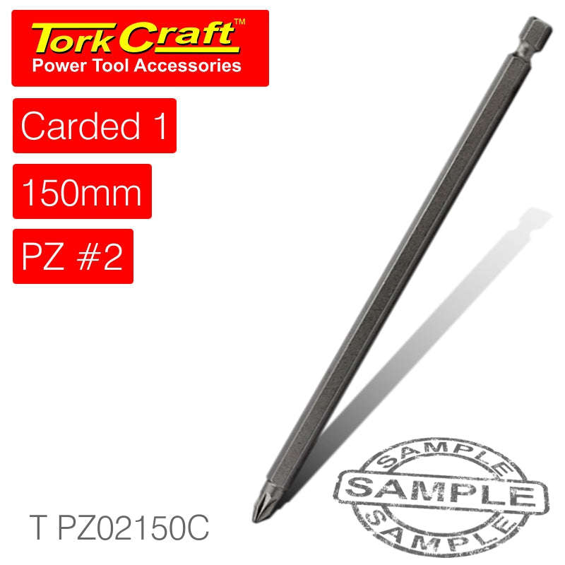 Tork Craft Pozi No.2 Power Bit X 150Mm Carded - DEFAULT TITLE