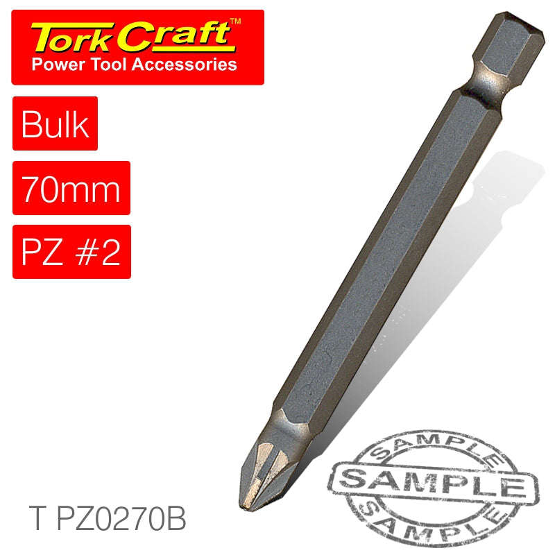 Tork Craft Pozi.2 X 70Mm Power Bit Bulk - DEFAULT TITLE