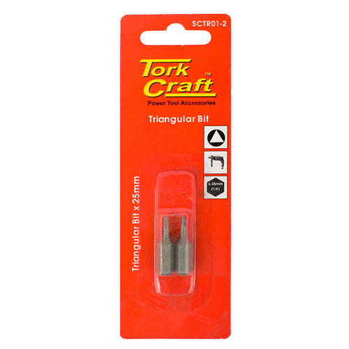Tork Craft Triangular Bit X 25Mm 2 Pack