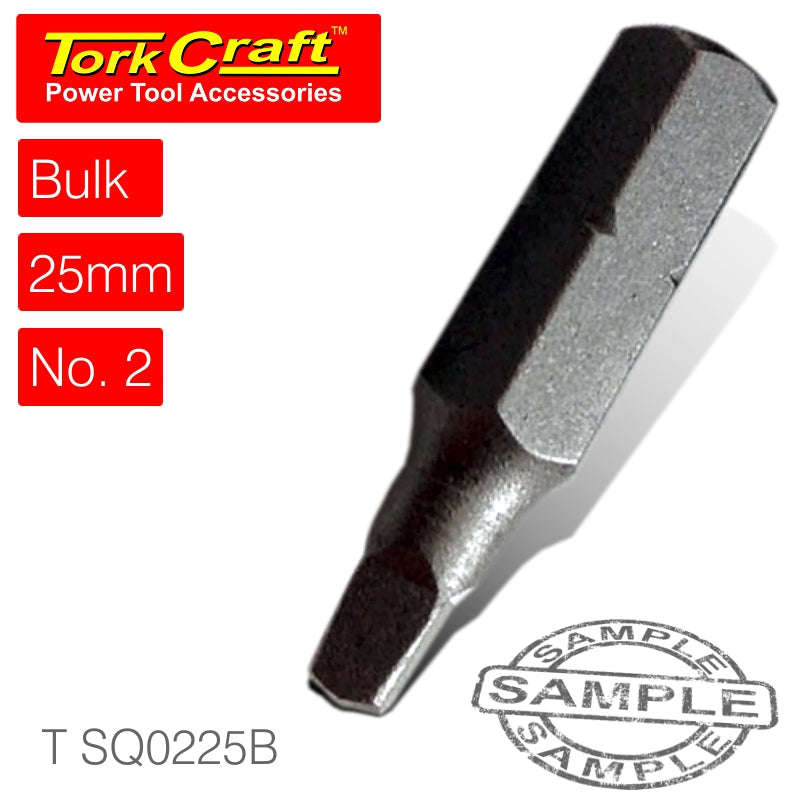 Tork Craft Square Recess Bit #2 25Mm - Bulk - DEFAULT TITLE