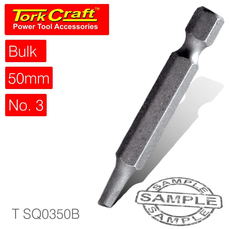 Tork Craft Square Recess Pwr Bit No.3X50Mm Bulk - DEFAULT TITLE