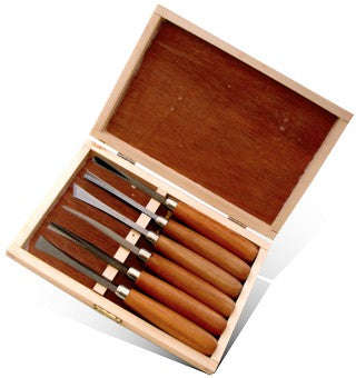 Tork Craft Chisel Set Wood Carving 6 Piece In Wooden Box - DEFAULT TITLE