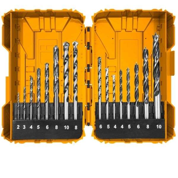 Special - Ingco Metal  Concrete And Wood Drill Bit Set - (16 Pieces)