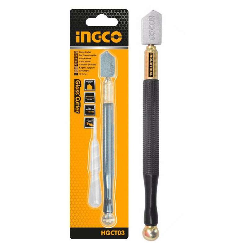 Ingco - Heavy Duty Glass Cutter (Iron Body) - 178Mm