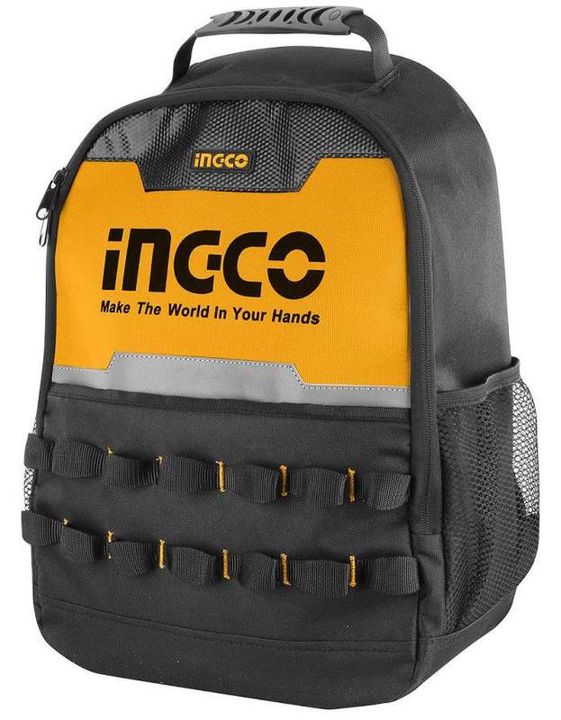 Ingco Reflective Tool Backpack With Insert To Hold Tools.
