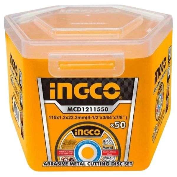 Ingco - Cutting Disc / Metal Cutting Discs (115 X 1.2 X 22.2Mm) - 50 Piece