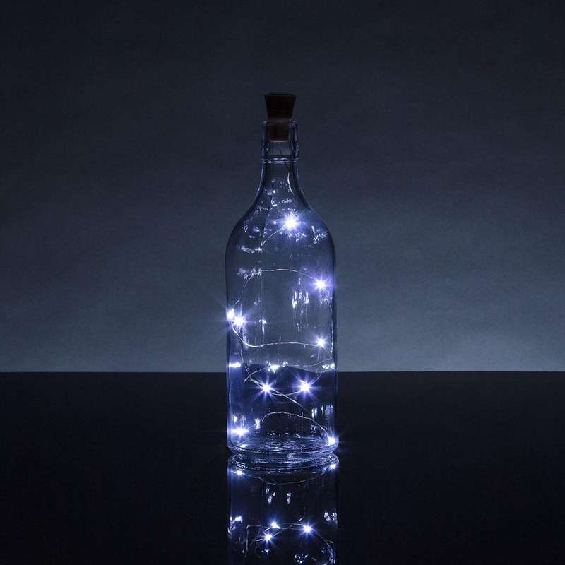Stock From 12///LED Bottle String Lights Cork Shaped White