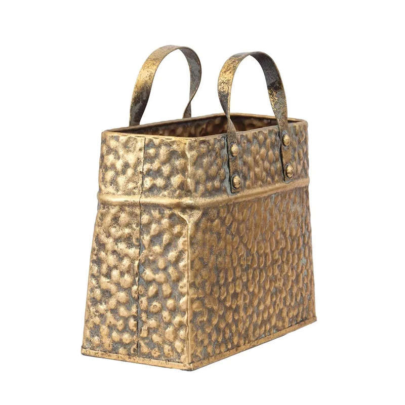 Basket - Gold Metal Handbag