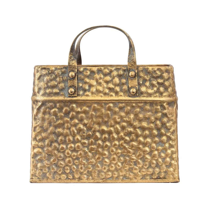 Basket - Gold Metal Handbag