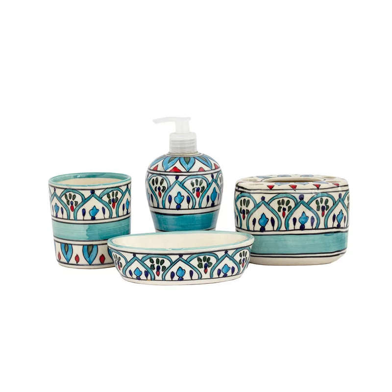 Bathroom Set - Ceramic Light Blues