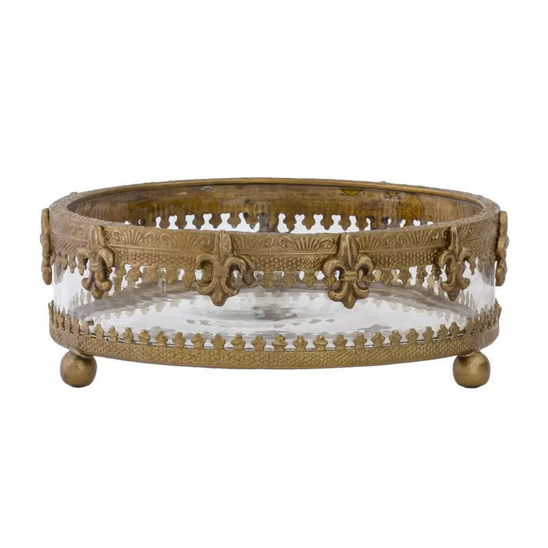 Bowl - Fleur Brass Round
