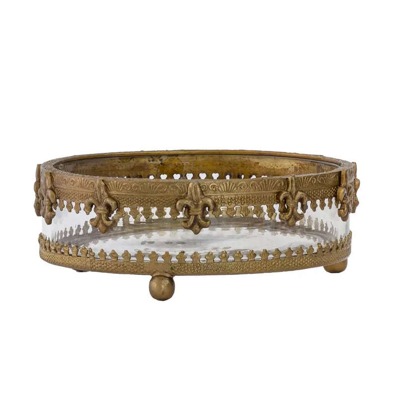 Bowl - Fleur Brass Round