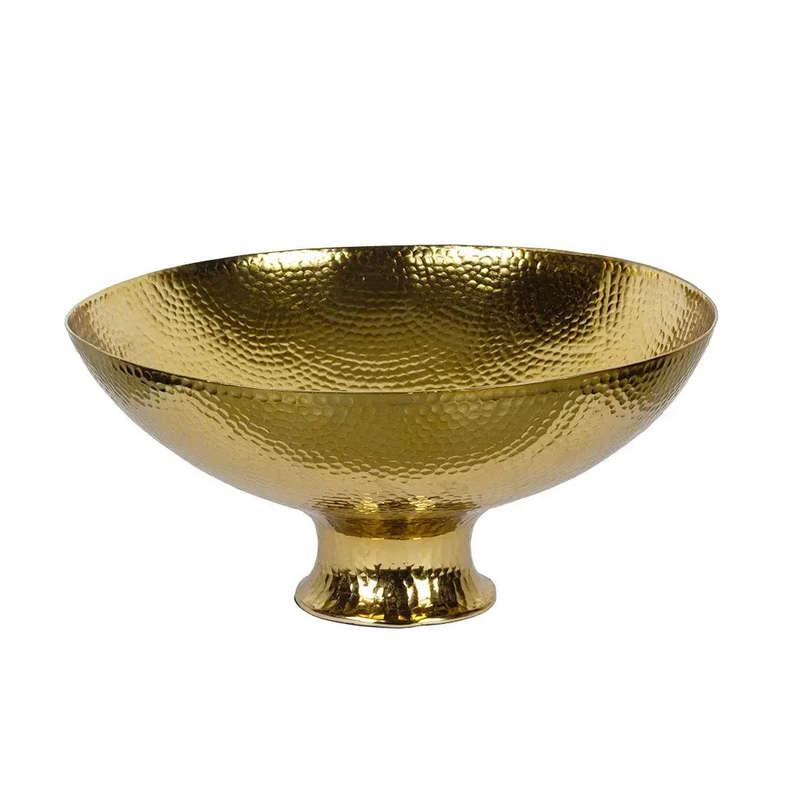 Bowl - Golden Hammered 40cm D