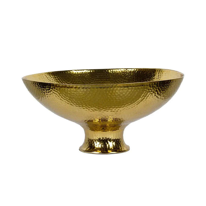 Bowl - Golden Hammered 40cm D