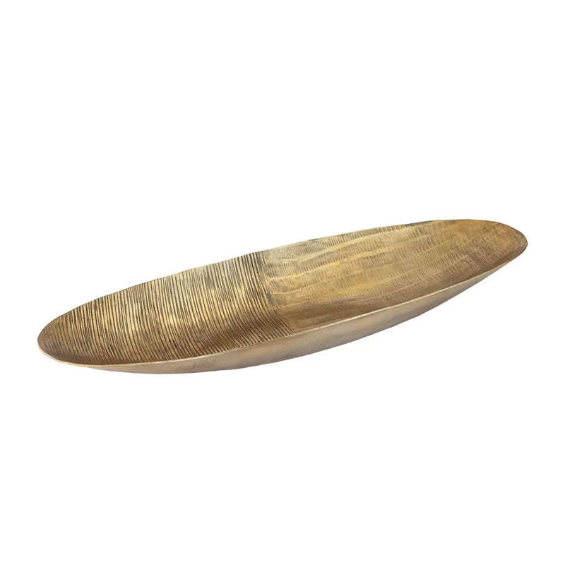 Bowl - Golden Textured Boat