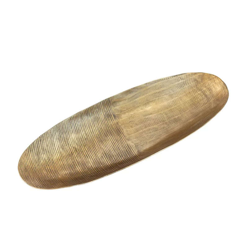 Bowl - Golden Textured Boat