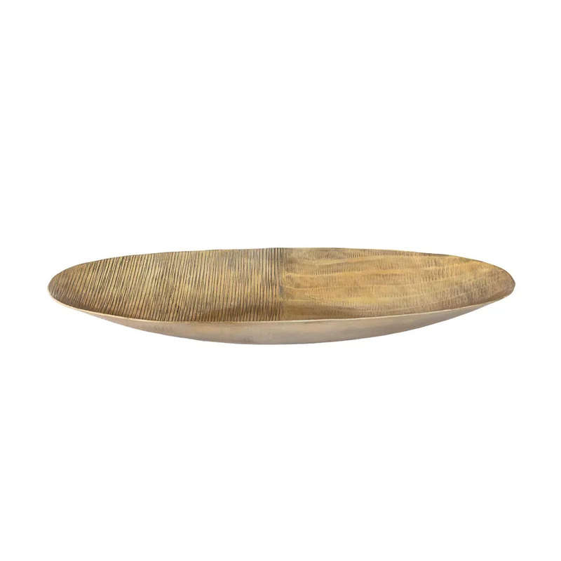Bowl - Golden Textured Boat