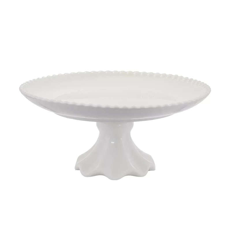 Cake Stand - Ceramic White Elevated
