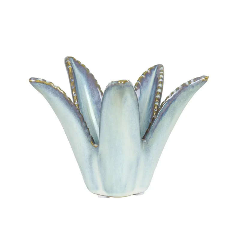 Candle Holder - Aloe Ceramic Dark
