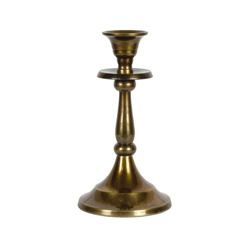 Candle Holder - Ancient Brass 19cm