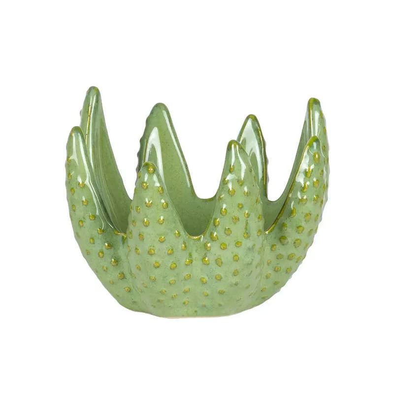 Candle Holder - Green Aloe 10.5cm