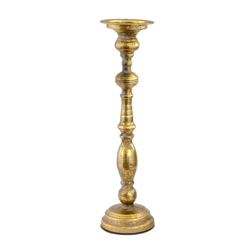 Candle Holder - Pillar Golds 44.5cm