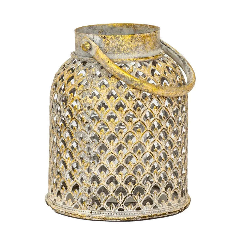 Candle Holder - Votive Golden Macedonian Handled