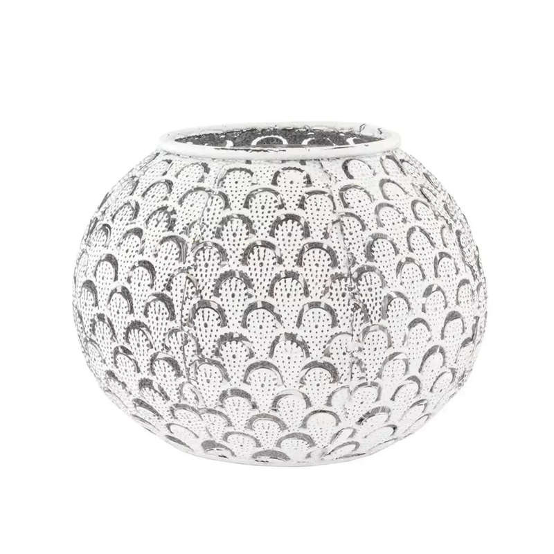 Candle Holder - Votive White Metal