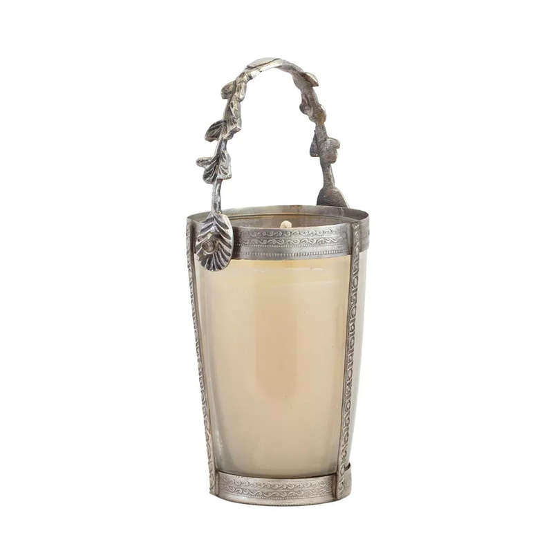 Candle - Silver Cage & Glass