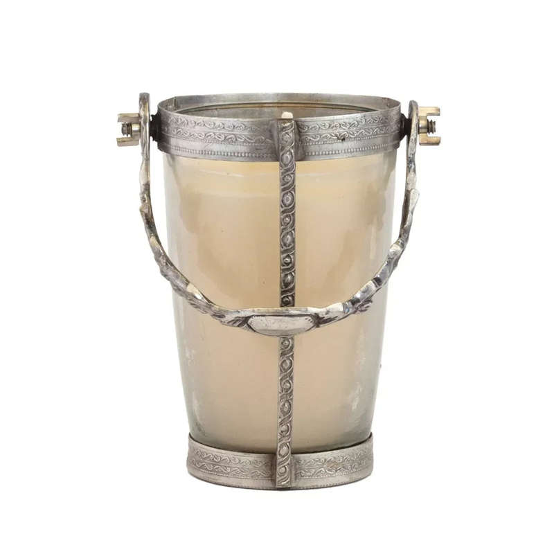 Candle - Silver Cage & Glass