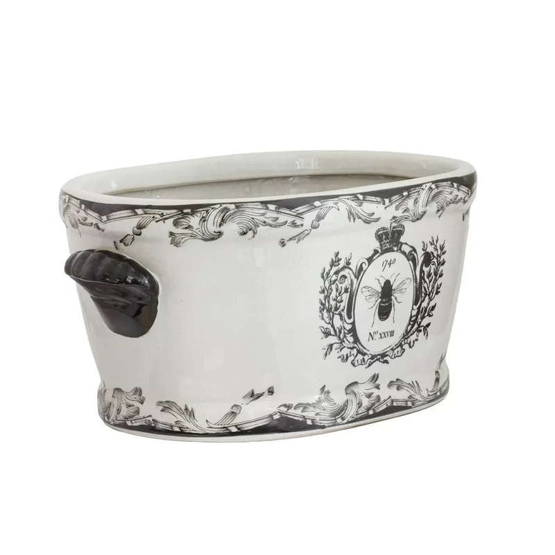 Ceramic Footbath/Planter - Vintage Bee Large