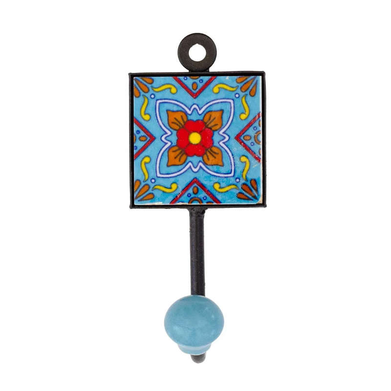 Ceramic Hook - Single Light Blue