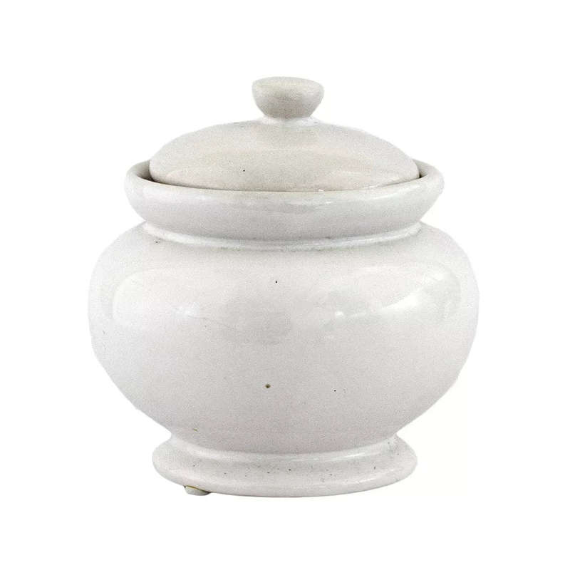 Ceramic Jar - White 10.5cm
