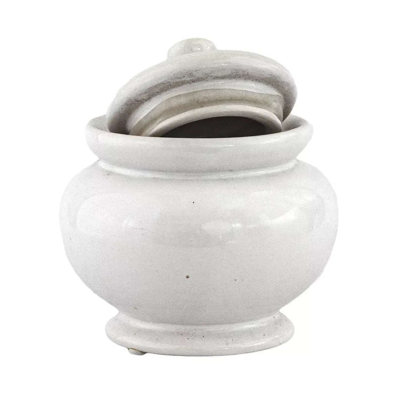Ceramic Jar - White 10.5cm