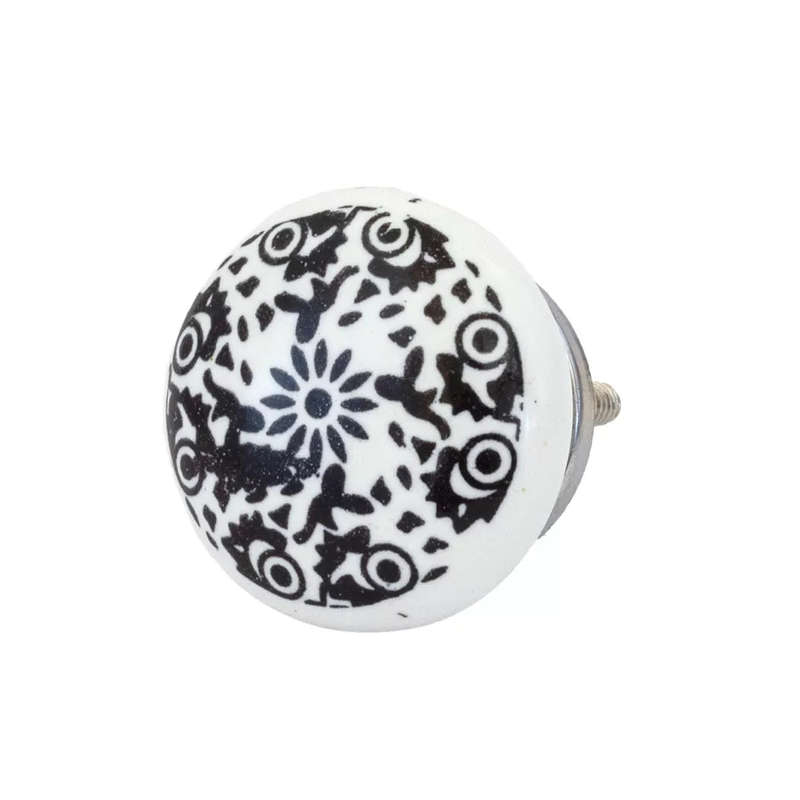 Ceramic Knob - Black Flat
