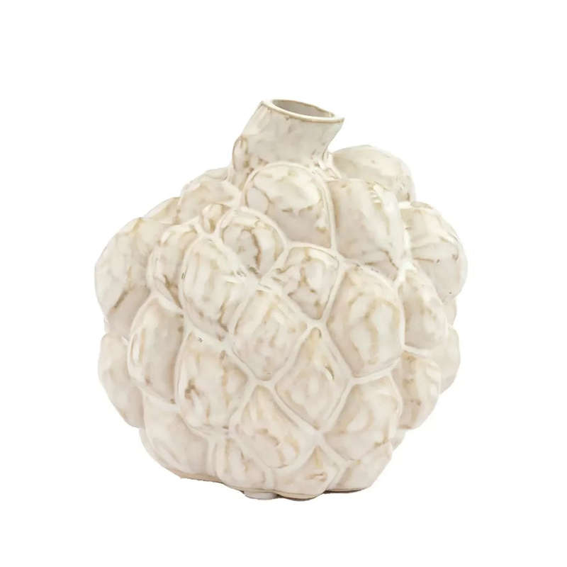Ceramic Ornament - Garlic Bulb White 12cm